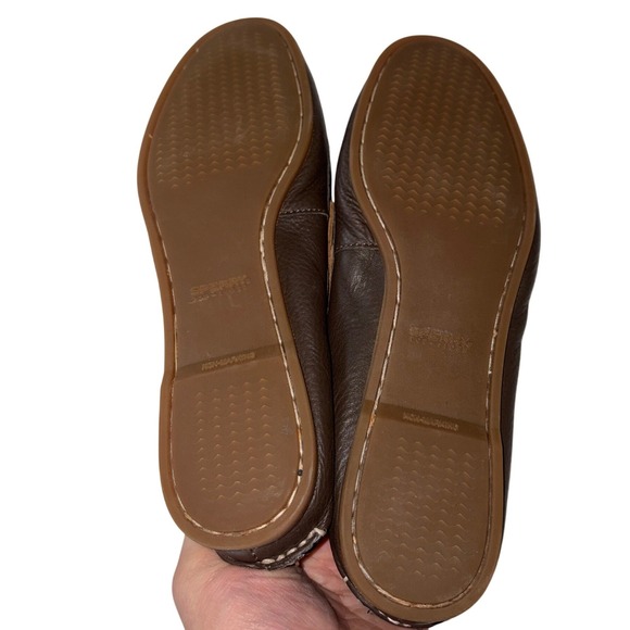 Sperry Womens Brown Leather Tassel Loafers Moc Toe Comfort Shoes Size 9 - Picture 6 of 6